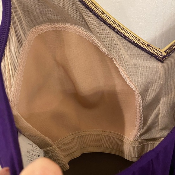 Robby Len Womens NWOT Deep Purple One Piece Swimsuit - Picture 5 of 8